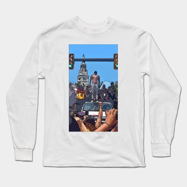 Kyrie Irving Motorcade Long Sleeve T-Shirt by Playful Creatives